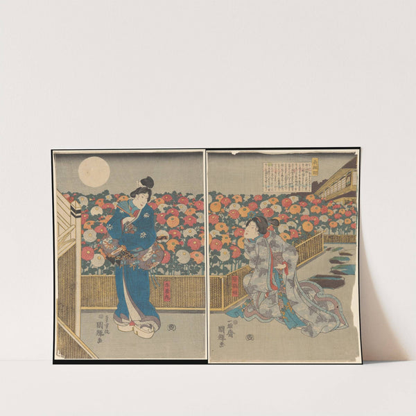 Night Scene in the Green House or Yoshiwara by Utagawa Kunisada (Toyokuni III)