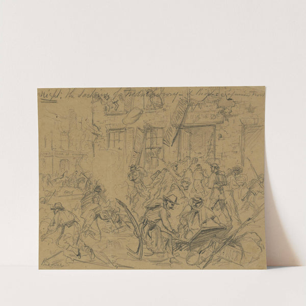 Night. The sacking of Fredericksburg- & biovace of Union troops by Arthur Lumley