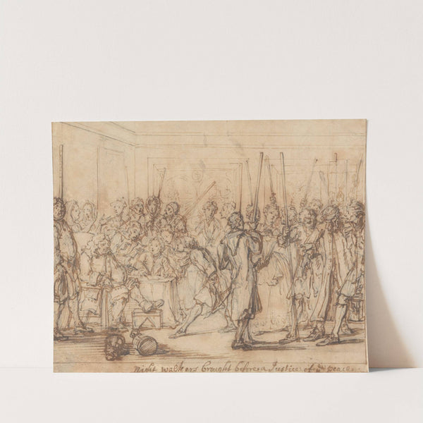 Night Walkers Brought before a Justice of the Peace by Marcellus Laroon the Younger