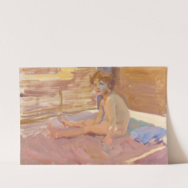 Niña en la playa de Valencia (girl on Valencia beach) by Joaquín Sorolla