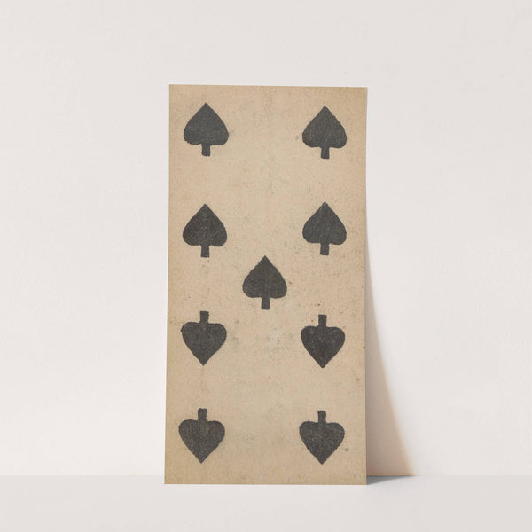 Nine of spades (1850) by Carl Holdhaus
