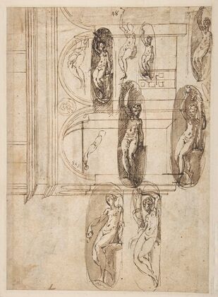 Nine Studies for the Eve in Santa Maria della Steccata, Parma