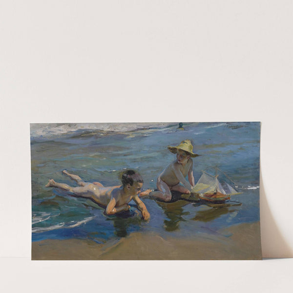 Niños En La Playa (Children Playing On The Beach) (1904) by Joaquín Sorolla