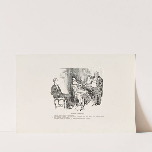 No free scholarships (1896) by Charles Dana Gibson