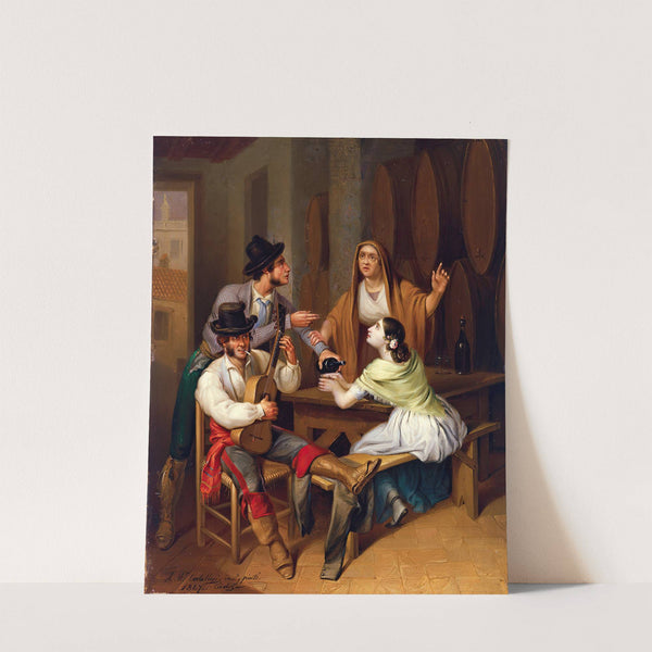 No more Wine. Tavern Scene by Angel María Cortellini Hernández