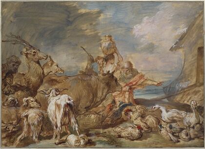 Noah Leading the Animals into the Ark