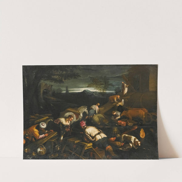 Noah Leading The Animals Onto The Ark by Follower of Jacopo da Ponte