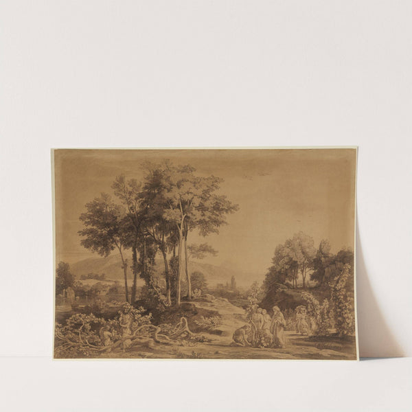 Noah pflanzt Weinberge (1. Mose 9, 20) by Johann Wilhelm Schirmer