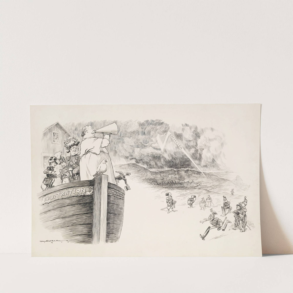 Noah Taft; Better get aboard before you’re driven in (1911) by William Henry Walker