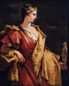 Nobility Holding A Statue Of Athena