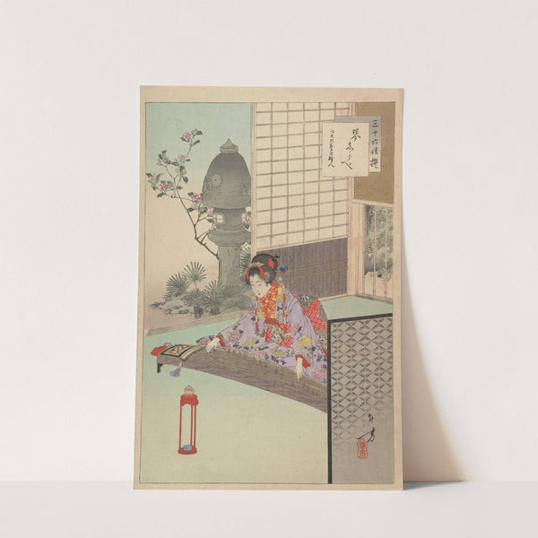 Noblewomen of the Tokugawa Period; Thirty-six Beauties (Sanjuroko kasensoro) Pl.06 (1891–1893) by Toshikata Mizuno