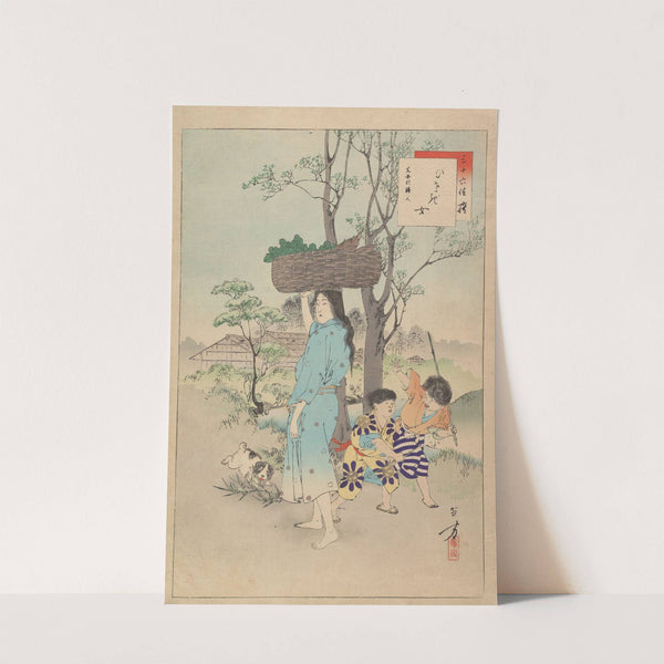 Noblewomen of the Tokugawa Period; Thirty-six Beauties (Sanjuroko kasensoro) Pl.35 (1891–1893) by Toshikata Mizuno