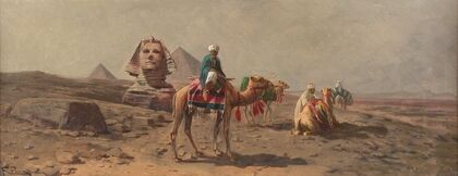 Nocturnal rest at the pyramids of Gizeh