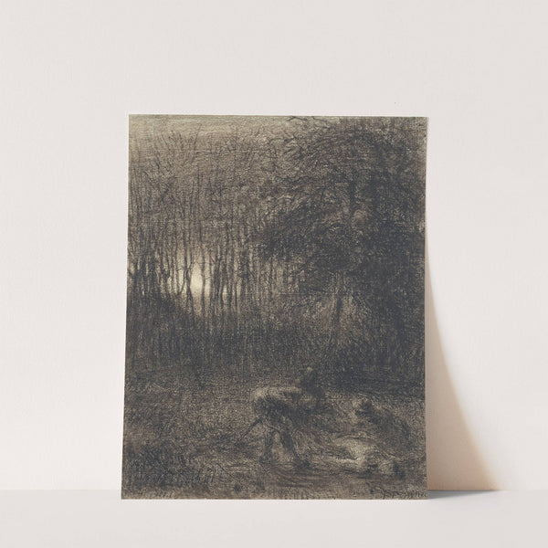 Nocturnal Scene in a Forest by Jean-François Millet