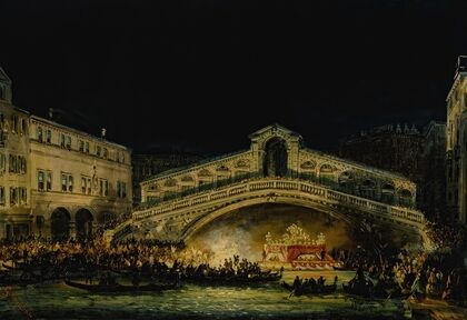 Nocturnal Venetian scene on the Feast of the Redentore