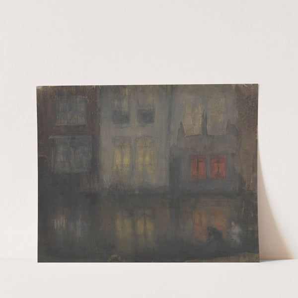 Nocturne: Black and Red—Back Canal, Holland by James Abbott McNeill Whistler