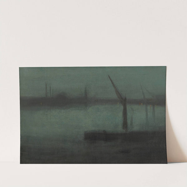 Nocturne: Blue and Silver–Battersea Reach (1870-1875) by James Abbott McNeill Whistler