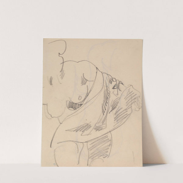 Nøgen kvinde med draperi (1912) by Jens Adolf Jerichau