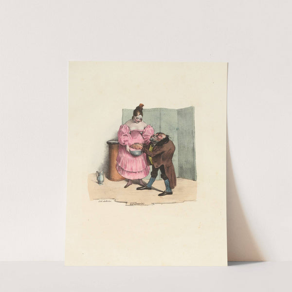 Nom de D.. il faut convenir que ta maitresse est une fameuse gaillarde by Charles-Joseph Traviès de Villers