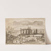 Nordic Landscape with Classical Temple Ruin by Carl August Ehrensvärd