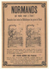 Normands qui voulez venir à Paris demandez dans toutes les bibliothèques des gares de l’Ouest (1892)