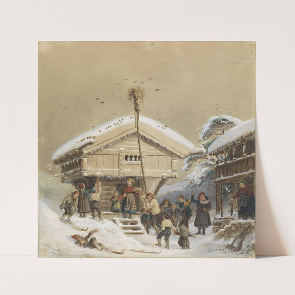 Norsk juleskikk by Adolph Tidemand