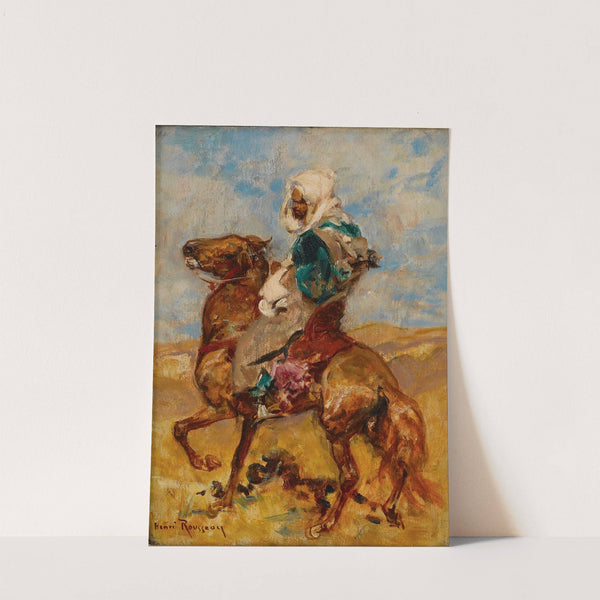 North African On Horseback by Henri Émilien Rousseau