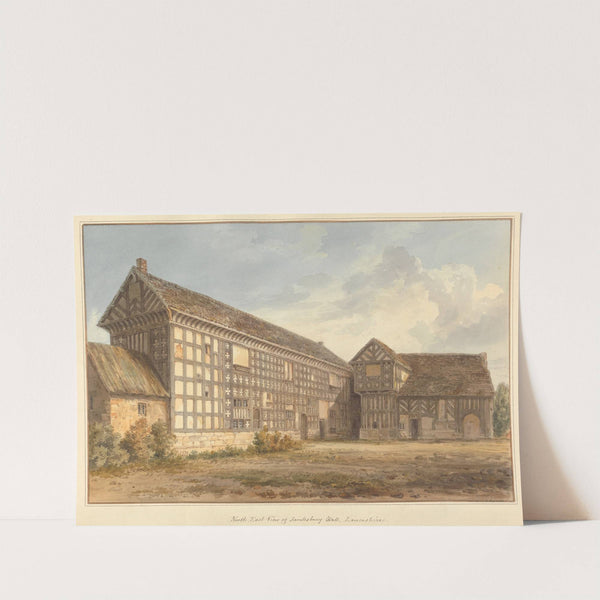 North East View of Samlesbury Hall, Lancashire by John Buckler