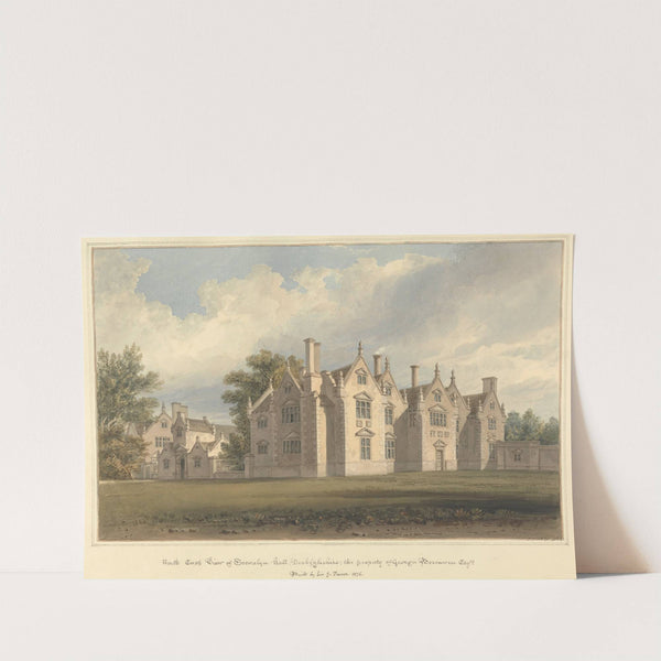 North East View of Trevalyn Hall, Denbighshire: the property of George Boscawen Esqre. Built by Sir G. Trevor 1576 by John Buckler
