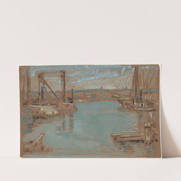 North River Dock, New York (1901) by Childe Hassam