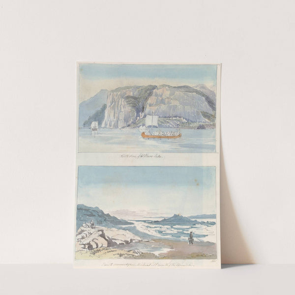 North Shore of Great Slave Lake and View to Seaward from Montreal Island by Charles Hamilton Smith