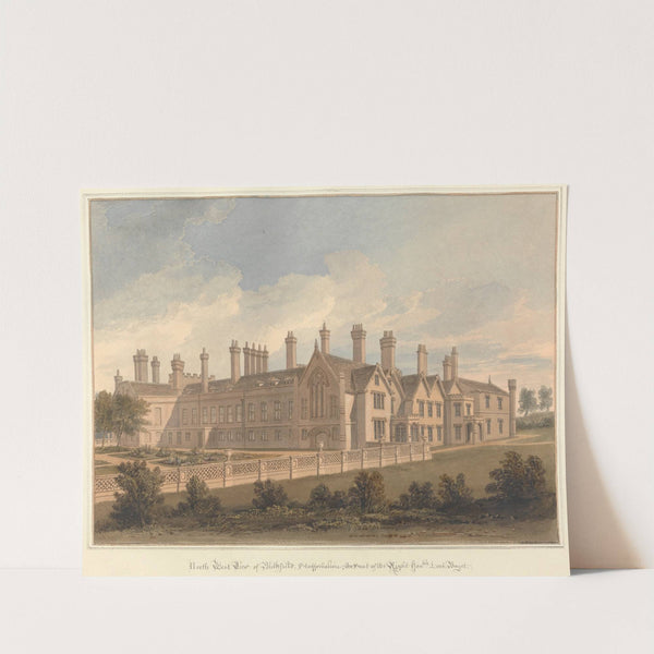 North West View of Blithfield: Staffordshire, the Seat of the Right Hon'ble, Lord Bagot by John Buckler