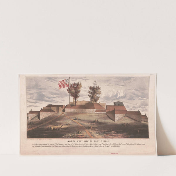 North west view of Fort Negley (1864) by Gibson & Co. Lith