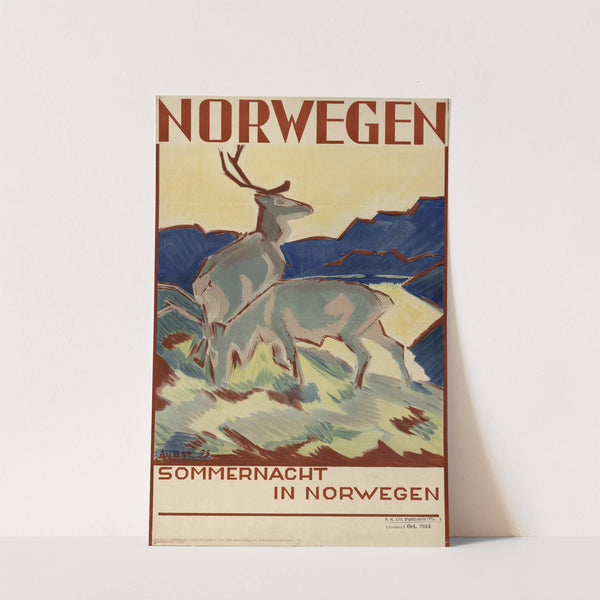 Norwegen; Sommernacht in Norwegen (1933) by Gert Jynge