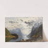 Norwegische Fjordlandschaft (1880-90) by Adelsteen Normann