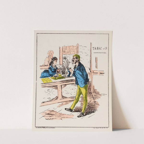 Nos impôts par H. Demare N°18 Moi je m’en fiche si on augmente le tabac je ne fume plus. je me mets à priser by Henri Demare