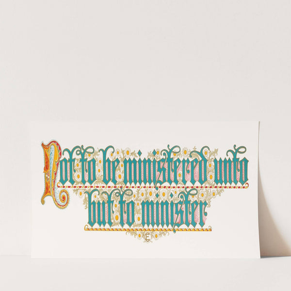Not to be ministered unto, but to minister (1893)