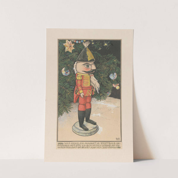 Notenkraker in een huzarenmantel bij een kerstboom by Willem Wenckebach