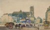 Notre-Dame et le pont d’Arcole vus de la place de l’Hôtel de Ville en 1845 (1915-1945)