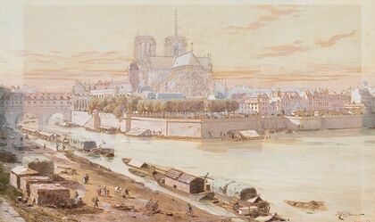 Notre-Dame et l’Evêché en 1750 (1915-1945)