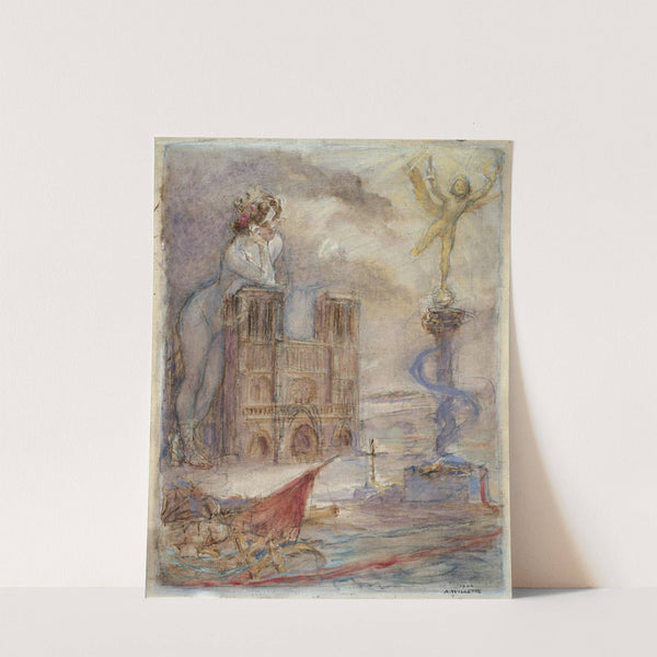 Notre Dame Of Paris. (1904) by Adolphe Léon Willette