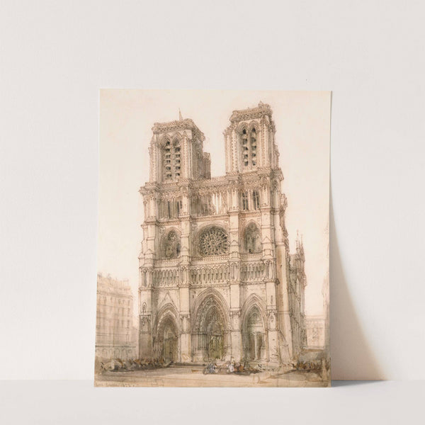 Nôtre Dame, Paris. (1828) by David Roberts