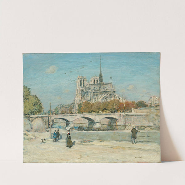 Notre Dame Seen from the Quai de la Tournelle by Jean François Raffaëlli