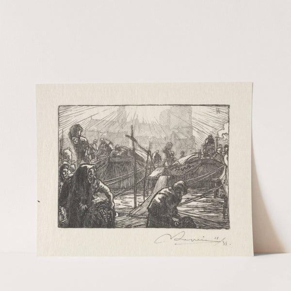 Notre Dame vue du Marché aux pommes (1897) by Auguste Louis Lepère