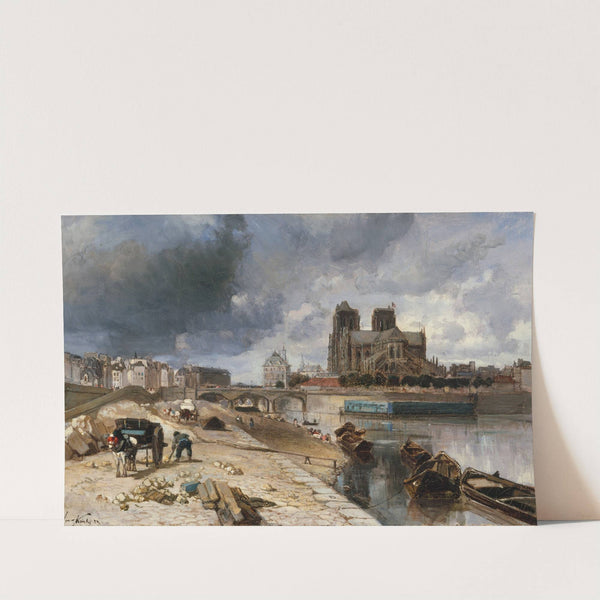 Notre-Dame vue du quai de la Tournelle by Johan Barthold Jongkind