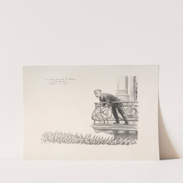 ‘Nous sommes unis dans la détresse et dans la mort…’ Harangue du 2 août 1914 – le Kaiser au balcon (1914) by Jean Veber