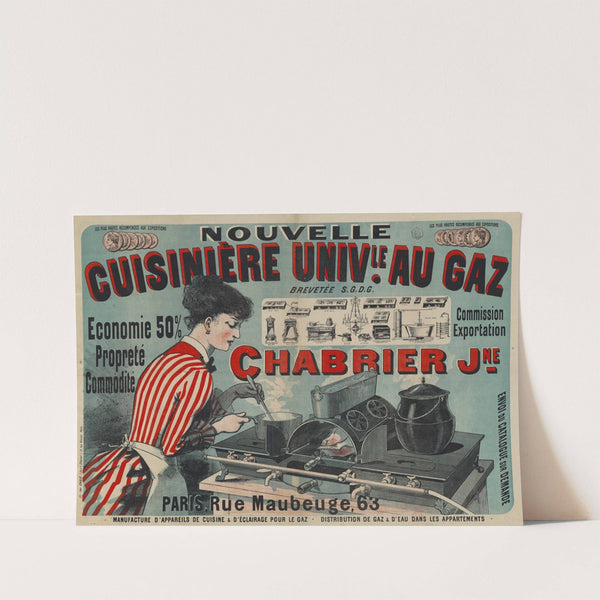 Nouvelle cuisinière universelle au gaz Chabrier jeune (1882) by Jules Chéret