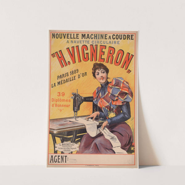 Nouvelle machine à coudre à navette circulaire ‘H. Vigneron’ (1893) by Imp. F. Champenois