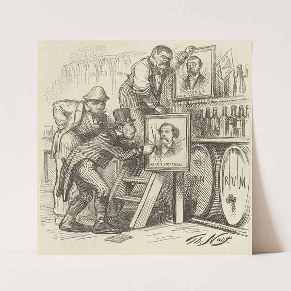 Now we go up, up, and now we go down, down (1871) by Thomas Nast