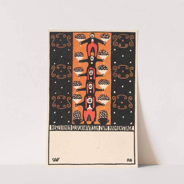 Nr. 16: Glückwunschkarte zum Namenstag (1907) by Rudolf Kalvach